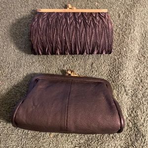 Set of two black change purses, never used
